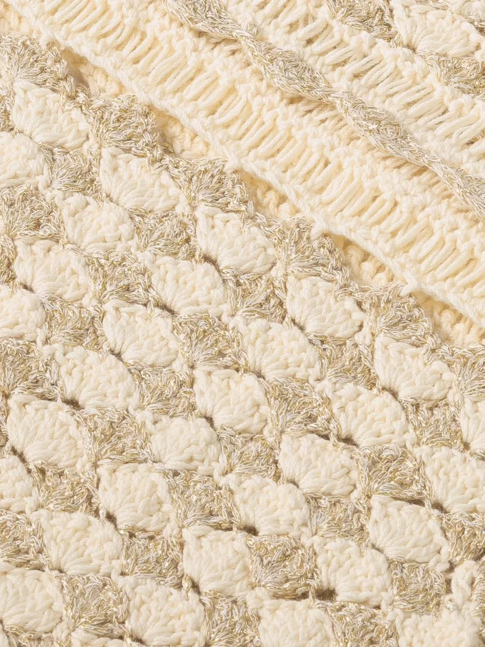 ZIMMERMANN Wanderlust gehaakte top met ruches Beige