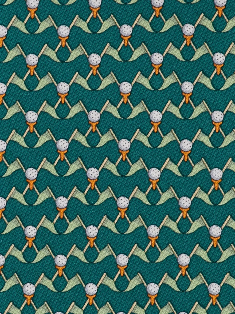 Ferragamo Zijden stropdas met Club-print Groen