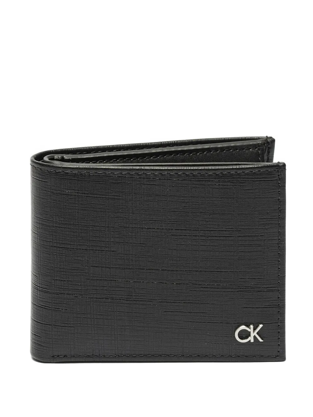 Calvin Klein logo-plaque bifold wallet - Schwarz