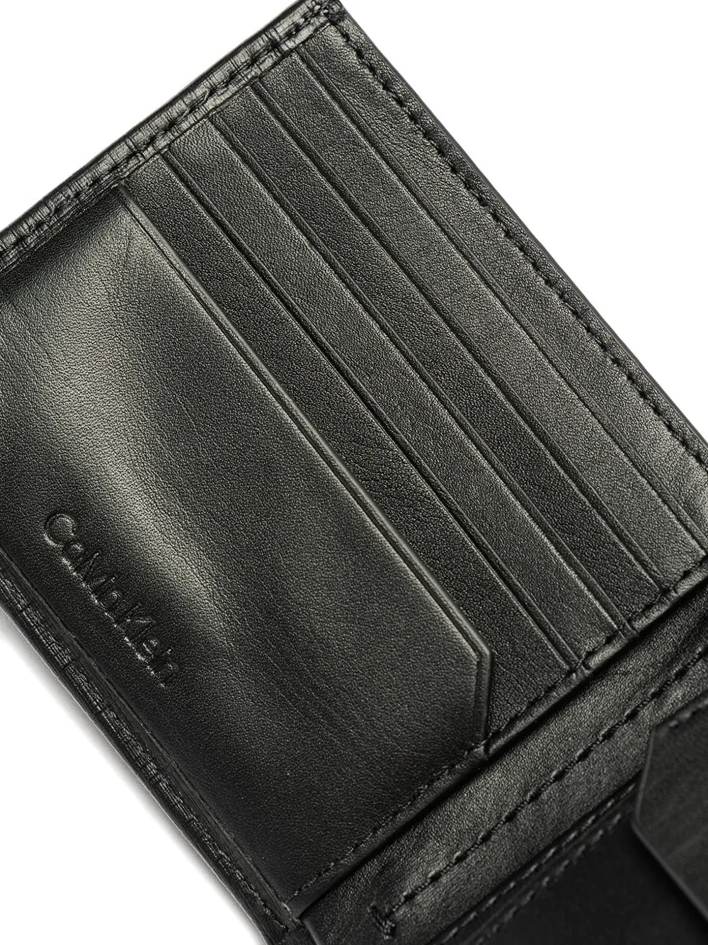 Calvin Klein Portemonnee met logoplakkaat Zwart