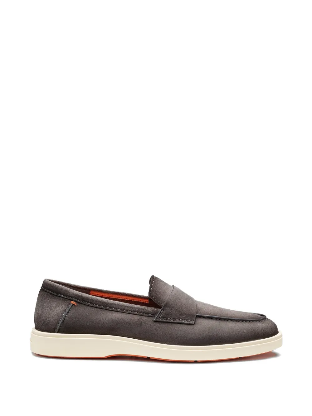 Santoni suede penny loafers - Grigio