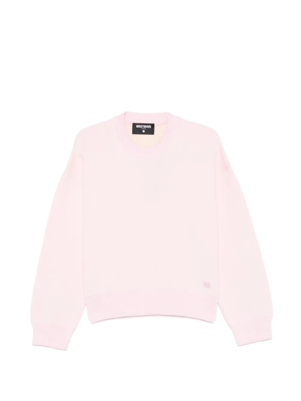 Wrstbhvr Garm Logo-detail Dropped-shoulder Sweater In Pink