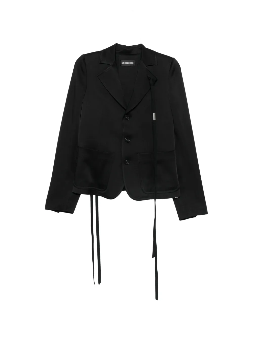 Ann Demeulemeester Lexa raw-edge strap-detail jacket - Marrone
