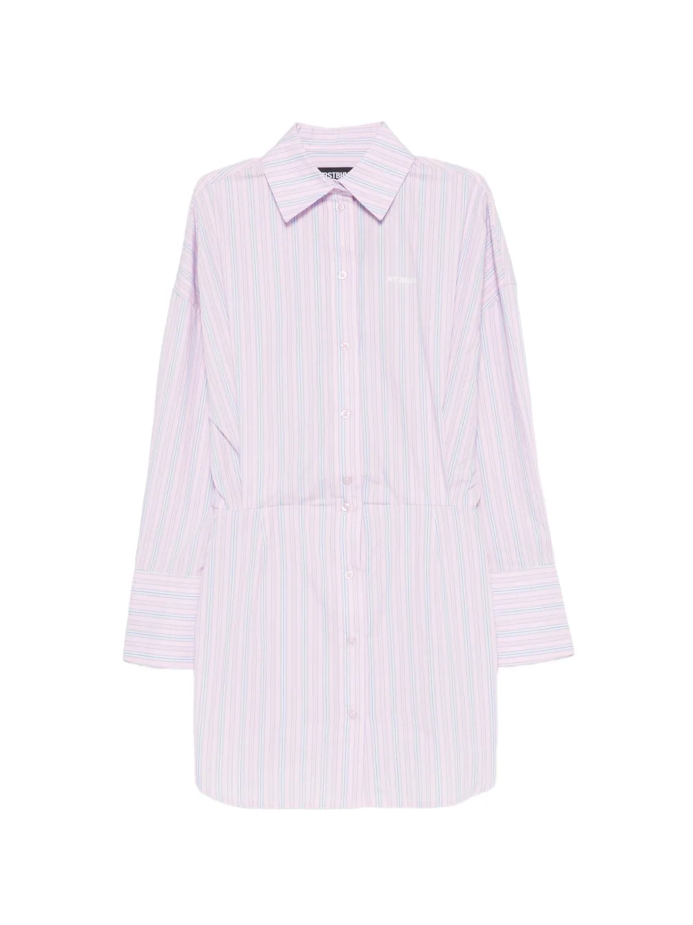WRSTBHVR striped button-down mini dress - Rosa
