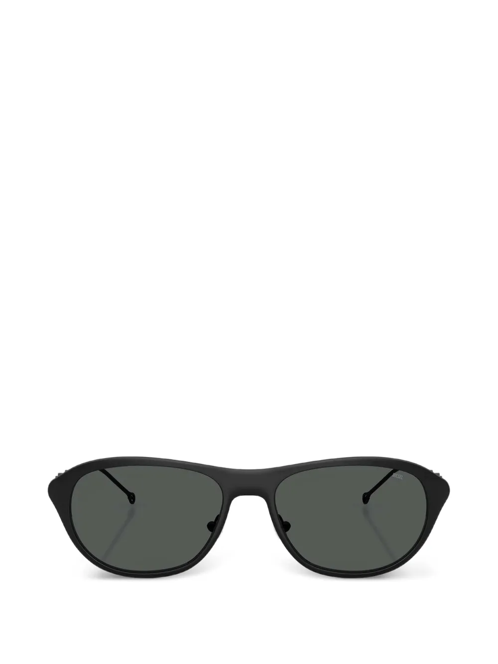 Diesel matte oval-frame sunglasses - Schwarz