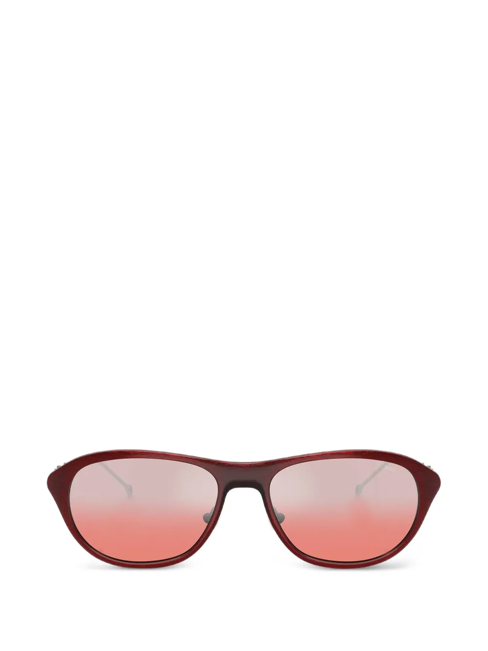 Diesel cut-out oval-frame sunglasses - Rot