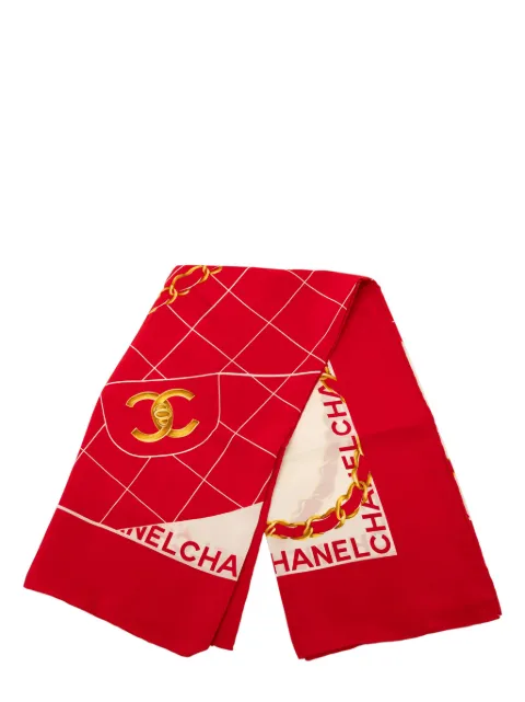 CHANEL Pre-Owned 2000-2020 Classic Flap Printed Silk Scarf scarves