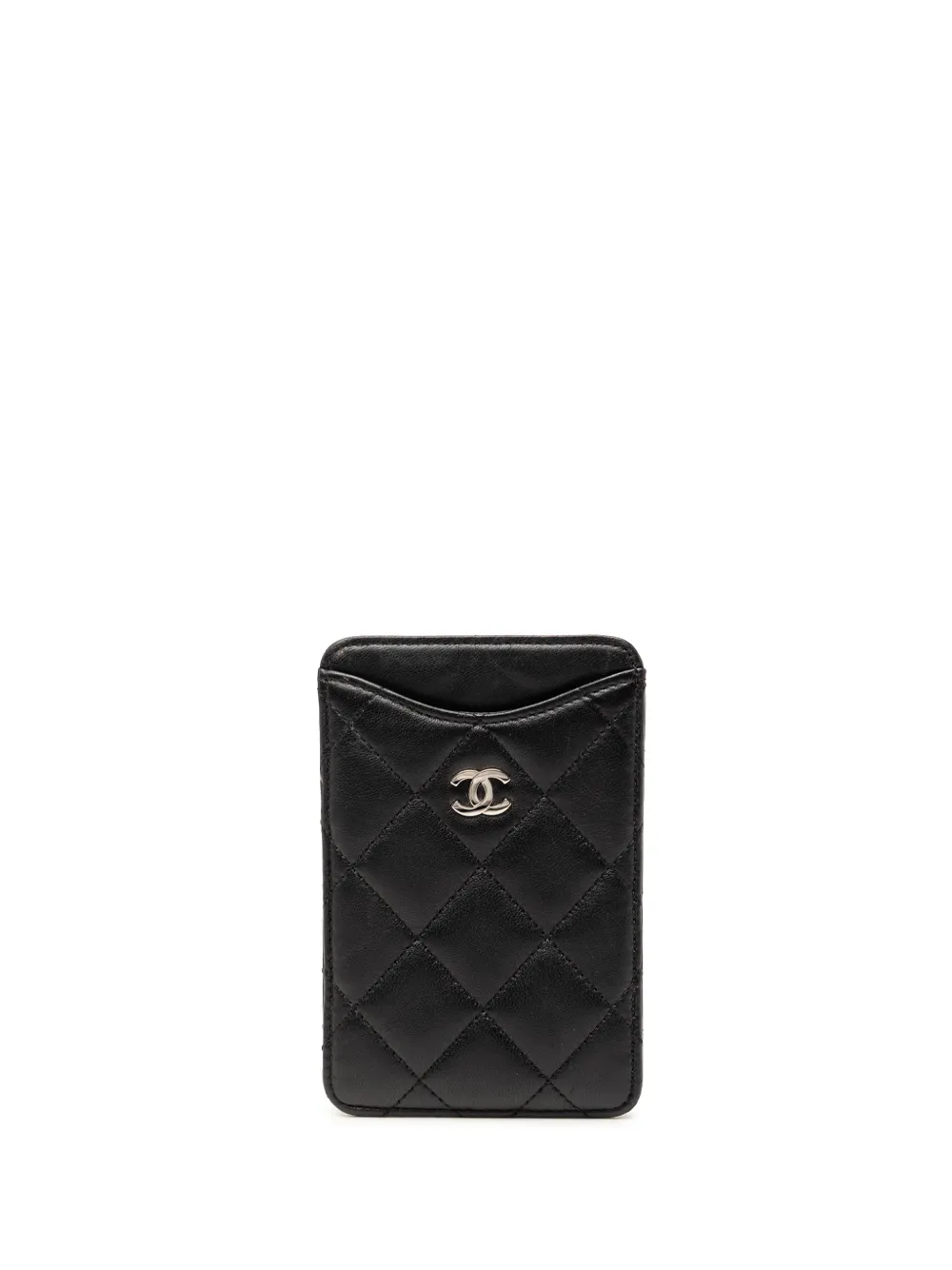 CHANEL Pre-Owned 2011 CC Quilted Lambskin card holder - Nero