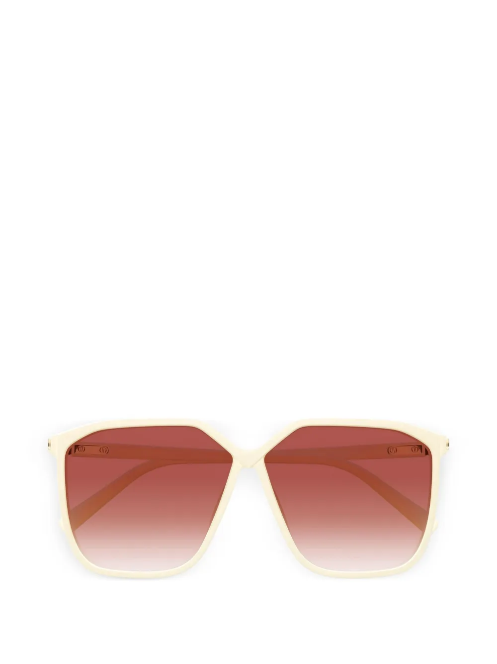 VALENTINO GARAVANI EYEWEAR geometric-frame sunglasses - Nude