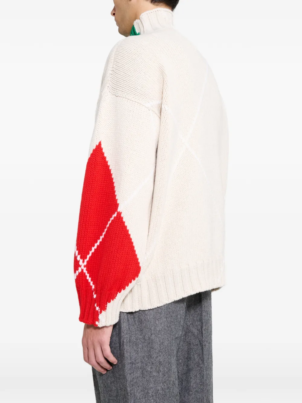 JW Anderson Coltrui met argyle patroon Beige