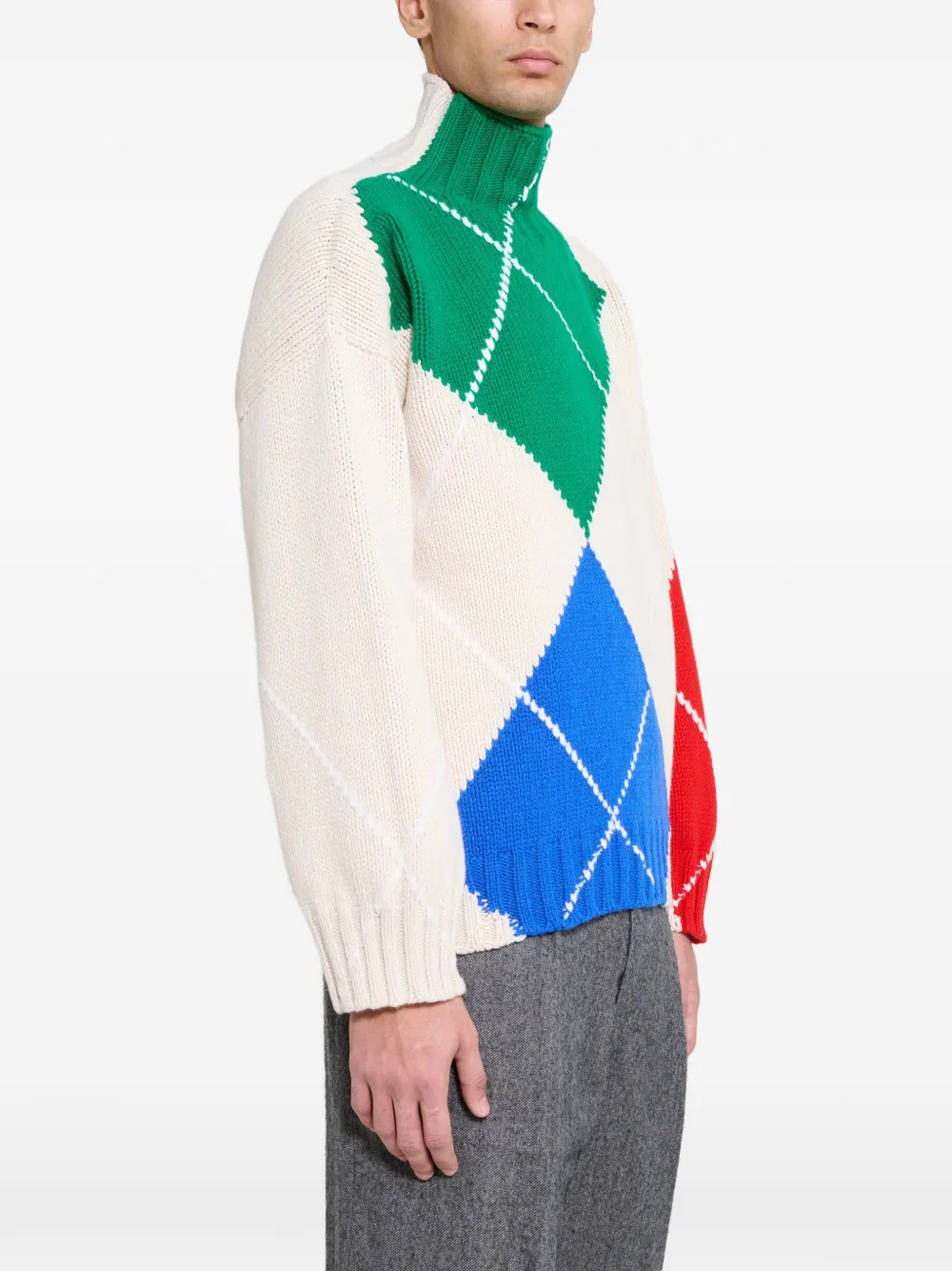 JW Anderson Coltrui met argyle patroon Beige
