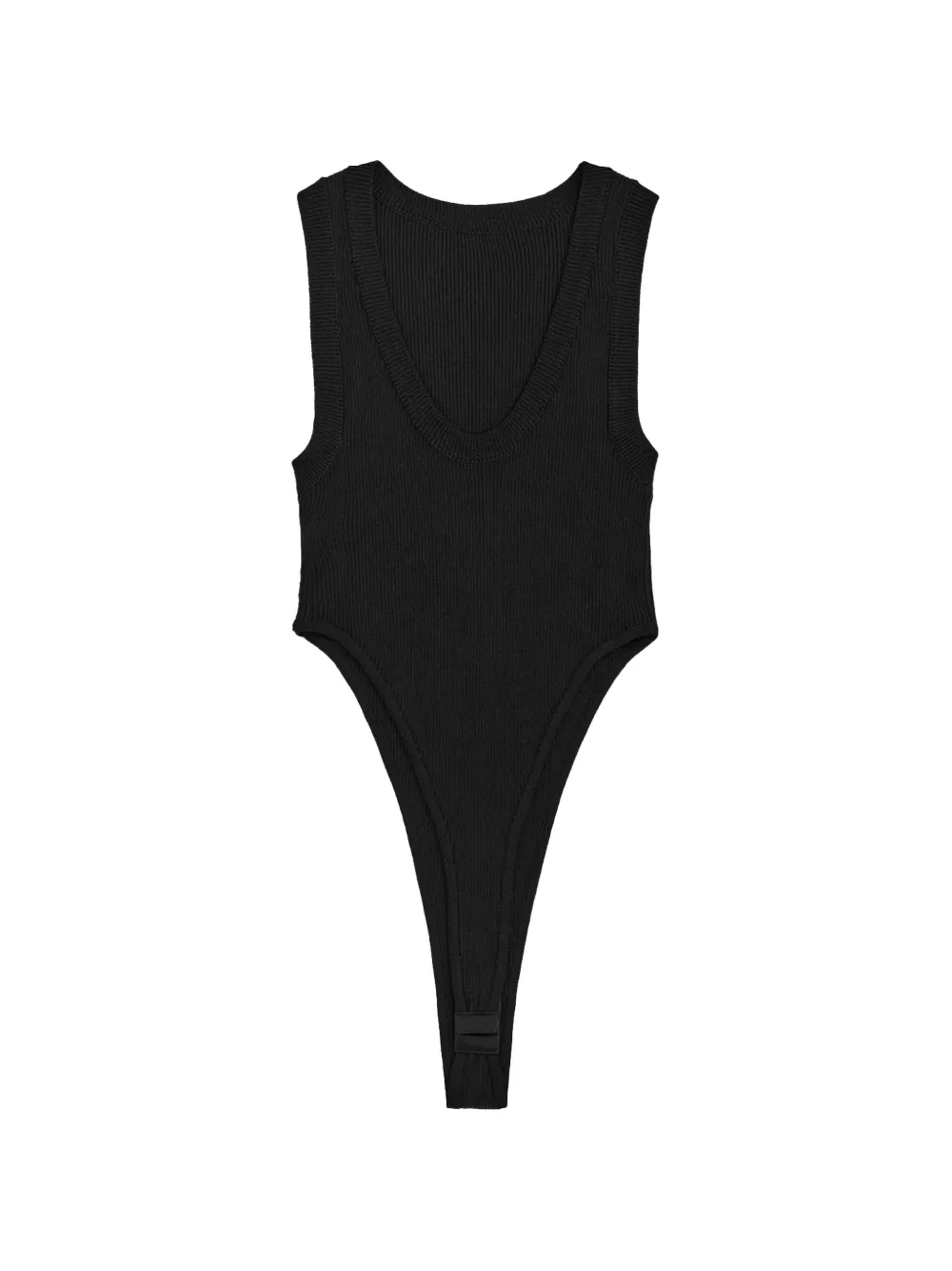 Bevza ribbed-knit high-leg bodysuit - Nero