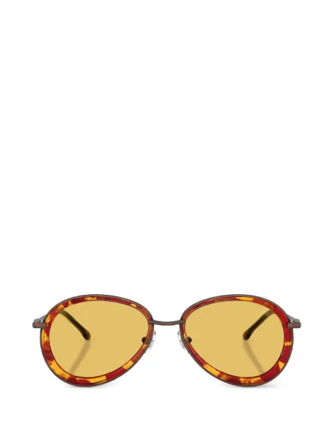 Diesel tortoiseshell-effect round-frame sunglasses