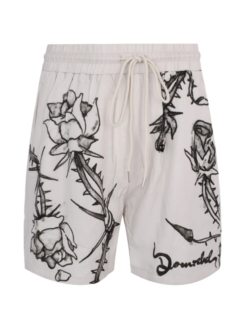 DOMREBEL graphic-print drawstring shorts - Toni neutri