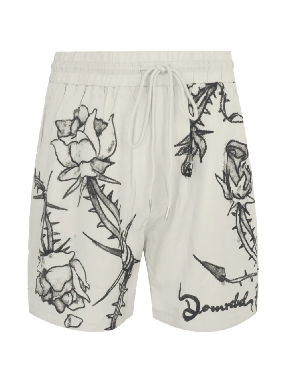 DOMREBEL graphic-print drawstring shorts - Toni neutri