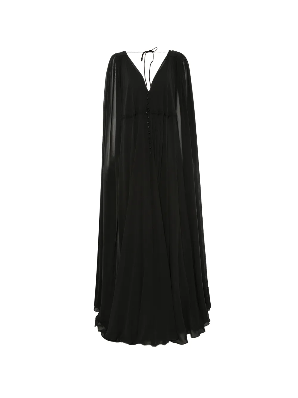 SILK LOVE & LACE Ilena crystal-embellished maxi dress - Nero