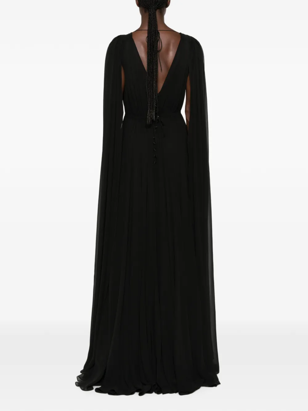 SILK LOVE & LACE Ilena maxi-jurk verfraaid met kristallen Zwart