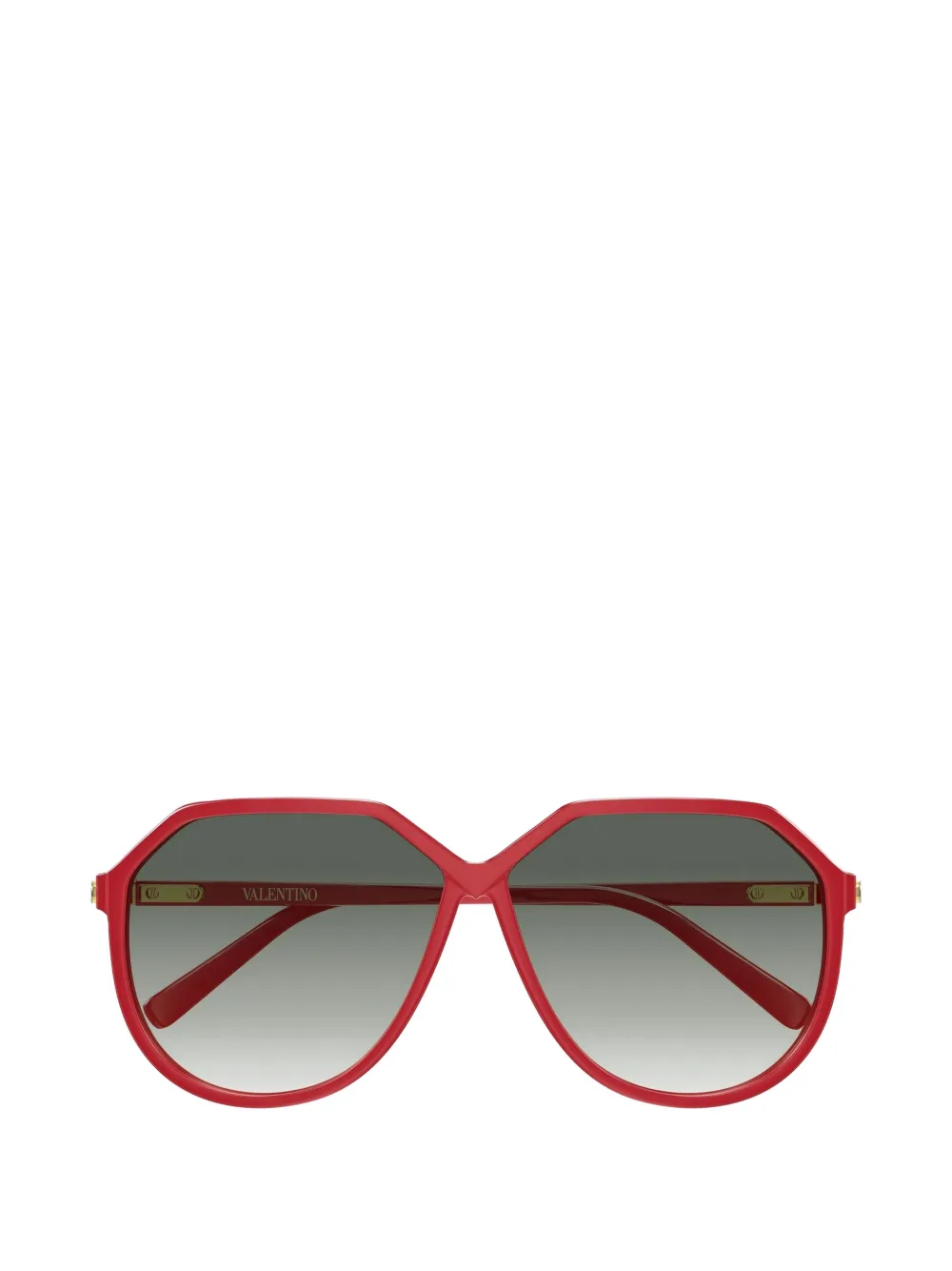 VALENTINO GARAVANI EYEWEAR geometric-frame sunglasses - Rosso