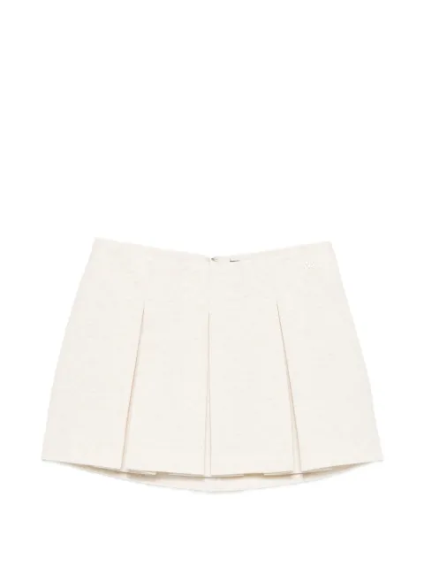 WRSTBHVR pleated logo-plaque mini skirt