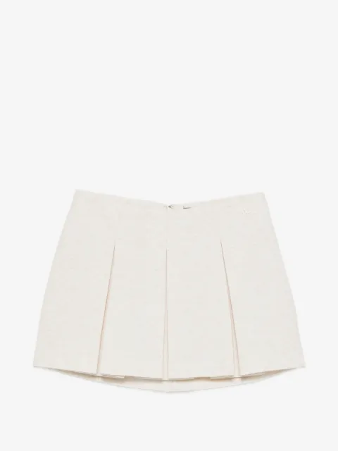WRSTBHVR pleated logo-plaque mini skirt