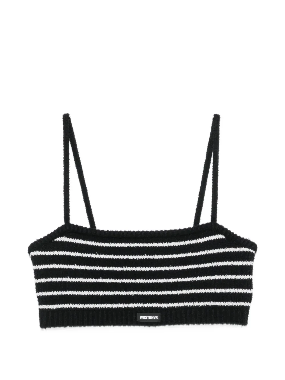 WRSTBHVR striped cropped top - Nero