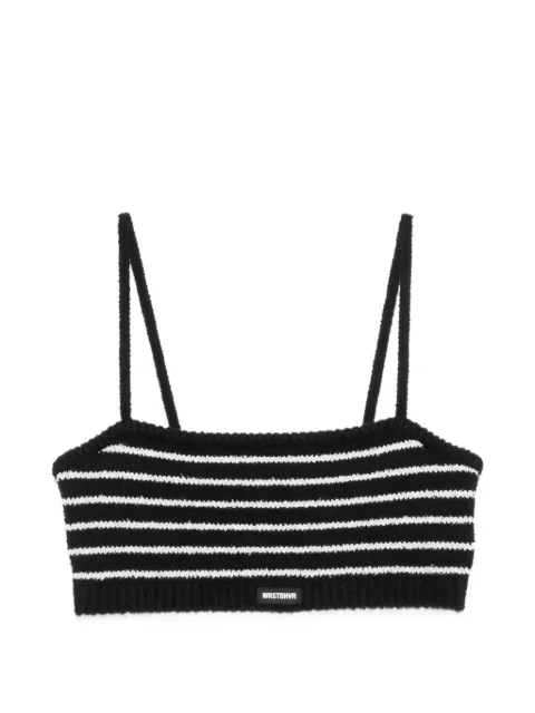 WRSTBHVR striped cropped top