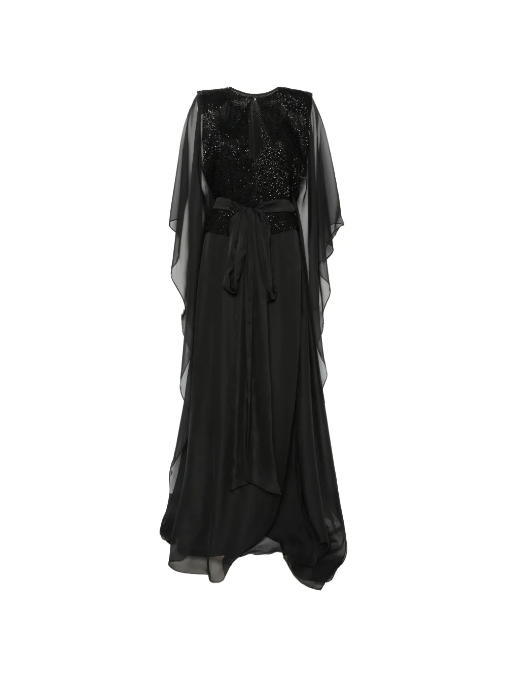 SILK LOVE & LACE Artemis sequin-embellished maxi dress - Nero