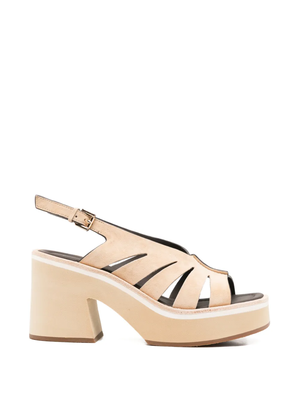 Bruno Premi cut-out platform sandals Beige