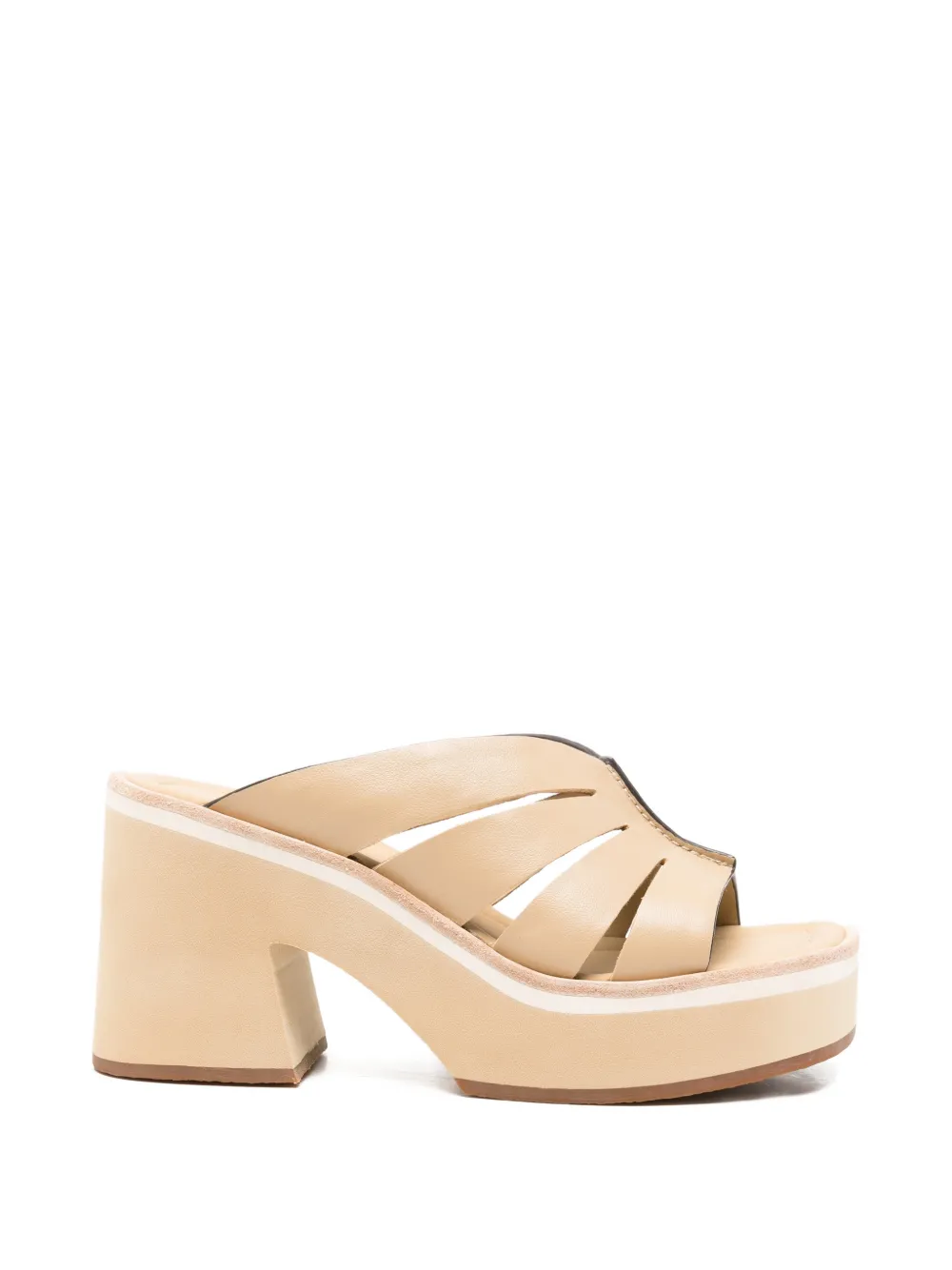 Bruno Premi cut-out platform sandals Beige