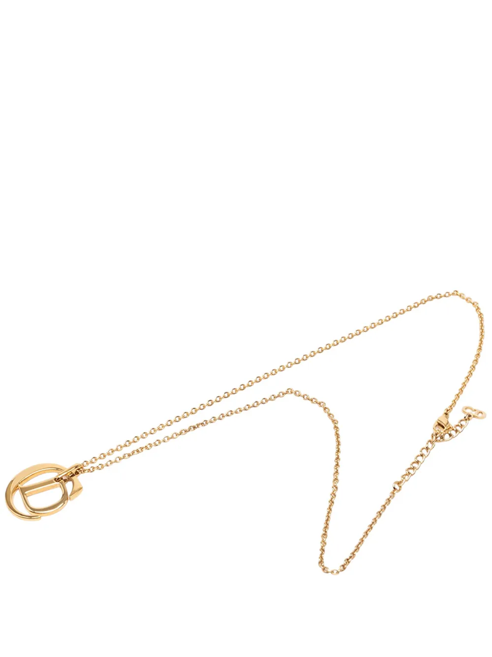 Christian Dior Pre-Owned 1980-1990 Gold Plated CD Pendant Necklace costume necklace - Oro