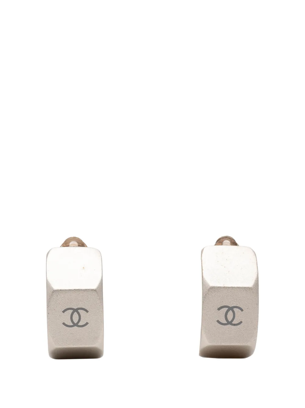 CHANEL Pre-Owned 1999 CC Brass Plated Clip On Earrings costume earrings - Argento