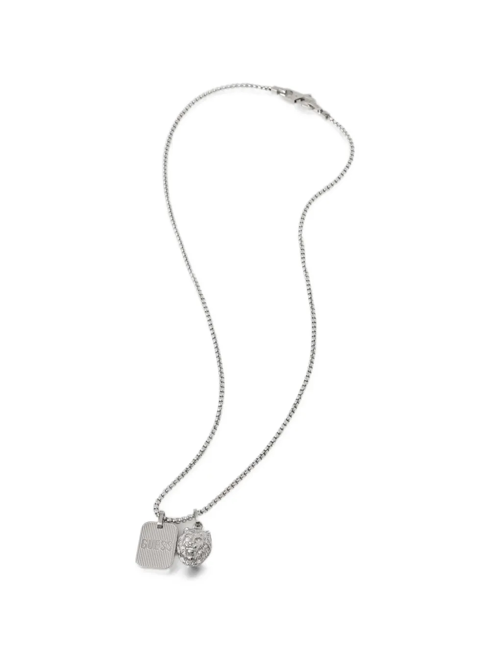 GUESS USA lion-pendent necklace - Silber