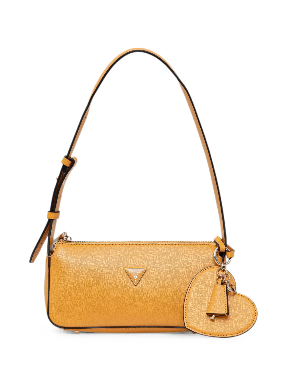 GUESS USA logo-plaque heart-charm shoulder bag - Giallo