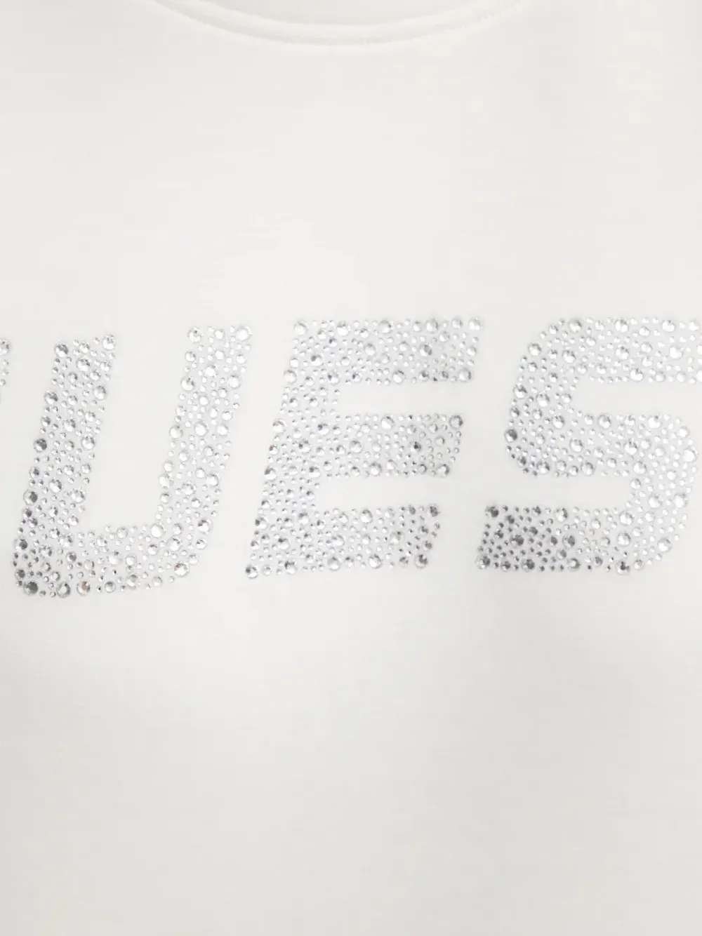 GUESS USA rhinestone-logo sweatshirt Wit
