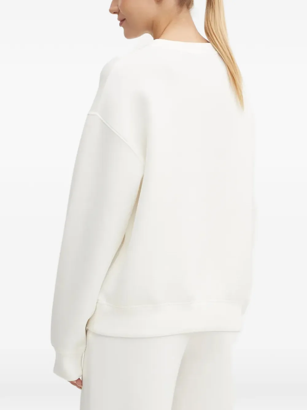 GUESS USA rhinestone-logo sweatshirt Wit