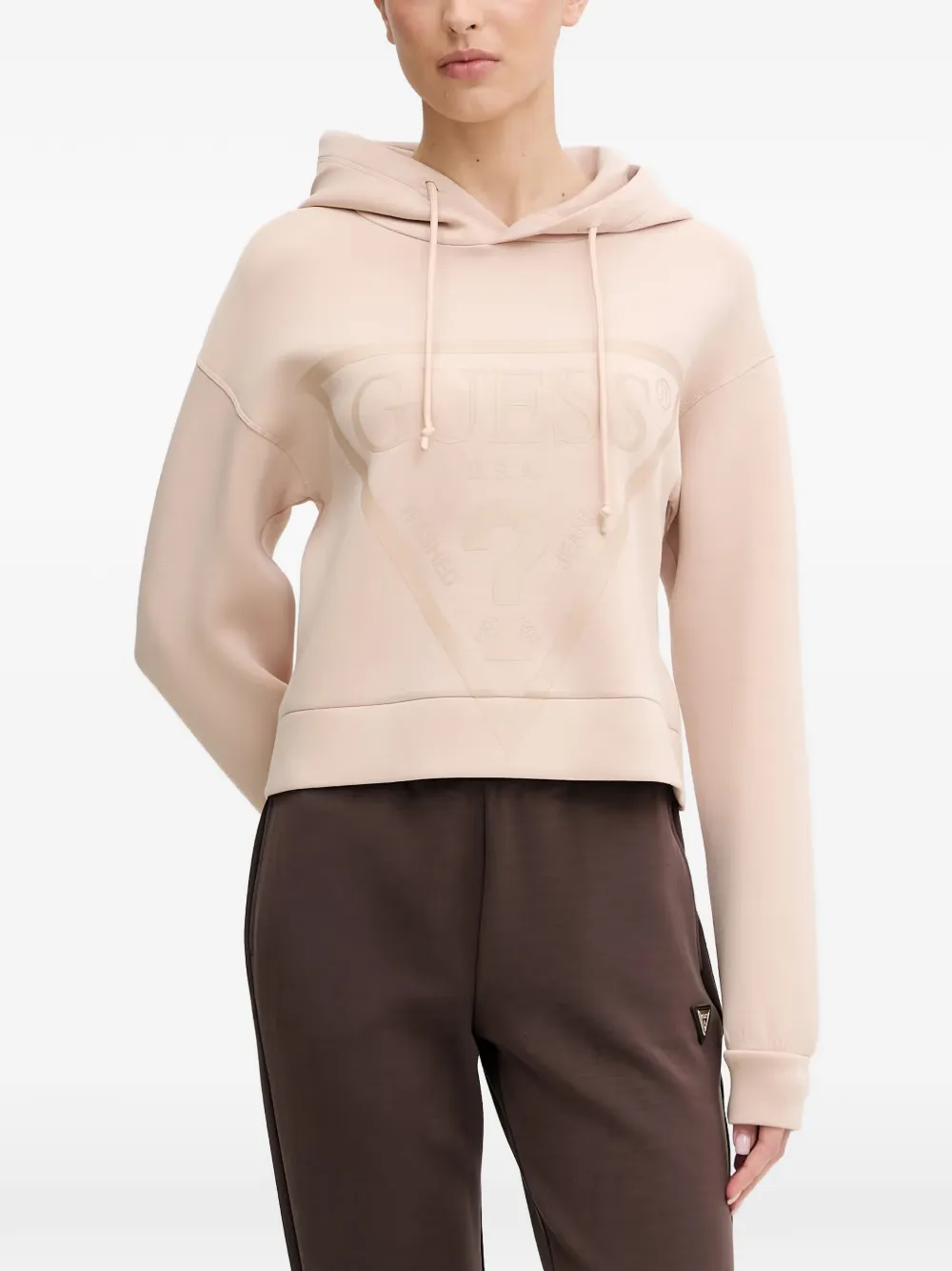 GUESS USA logo-print hoodie - Rosa