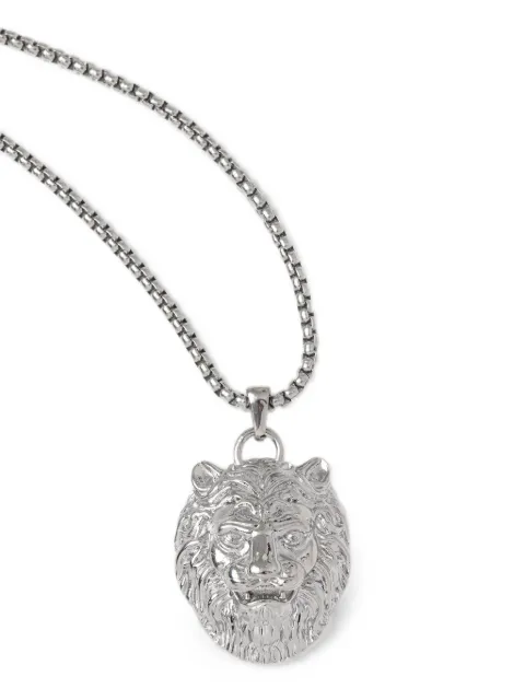 GUESS USA lion-head box-chain necklace