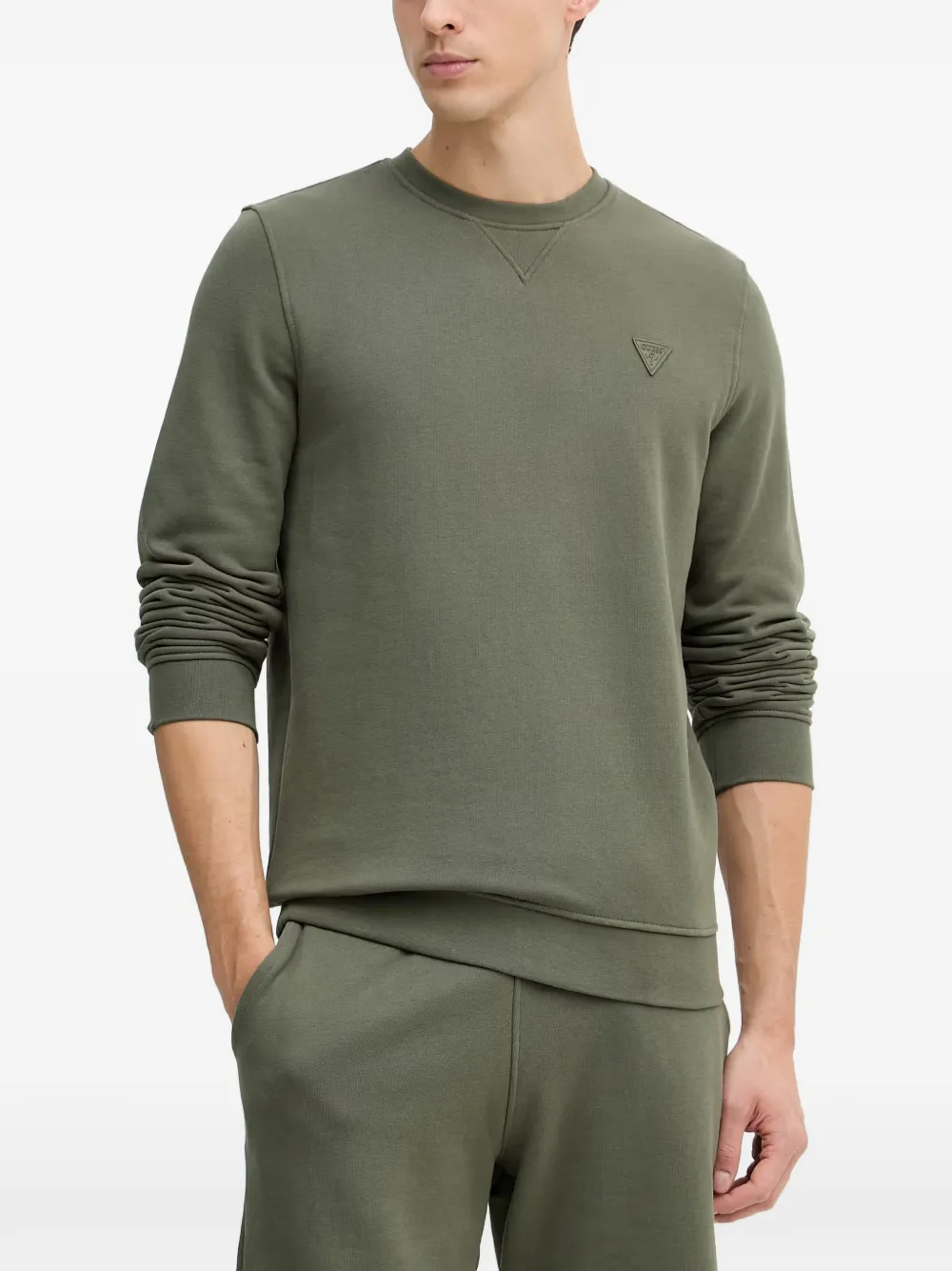 GUESS USA logo-patch sweatshirt - Verde