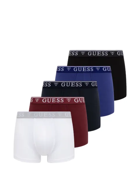 GUESS USA set de cinco bóxeres con logo en la cinturilla