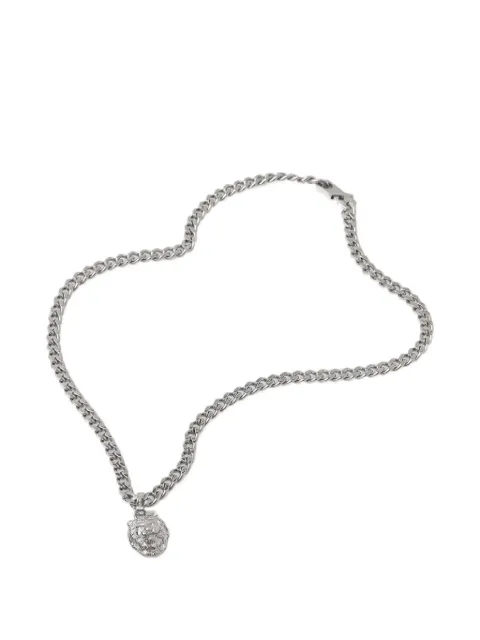 GUESS USA lion-pendant curb-chain necklace