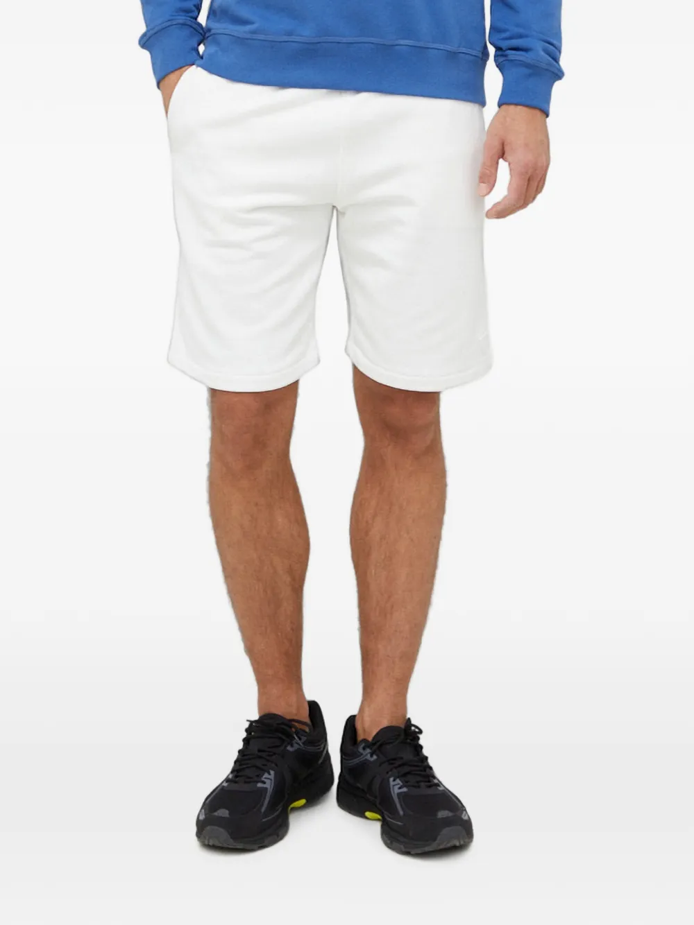 GUESS USA logo-patch track shorts - Bianco