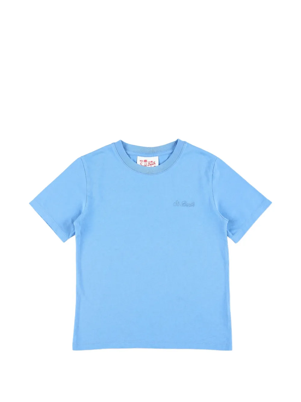 MC2 Saint Barth Kids logo-embroidered T-shirt - Blu