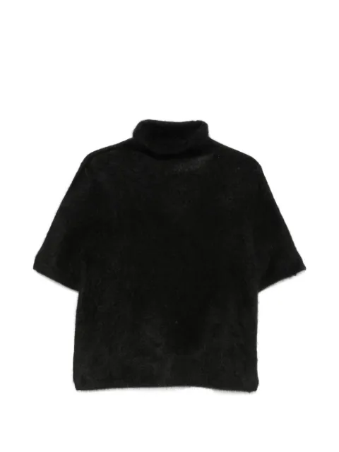 Soft Goat — high-neck short-sleeve sweater