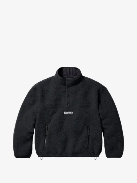 Supreme logo-patch reversible-style jacket