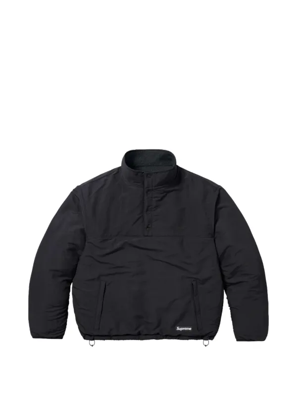 ジャケット・アウター Supreme RUGGED LOGO Debossed Logo Jacket Supreme logo-patch reversible-style Jacket | Black | FARFETCH GE