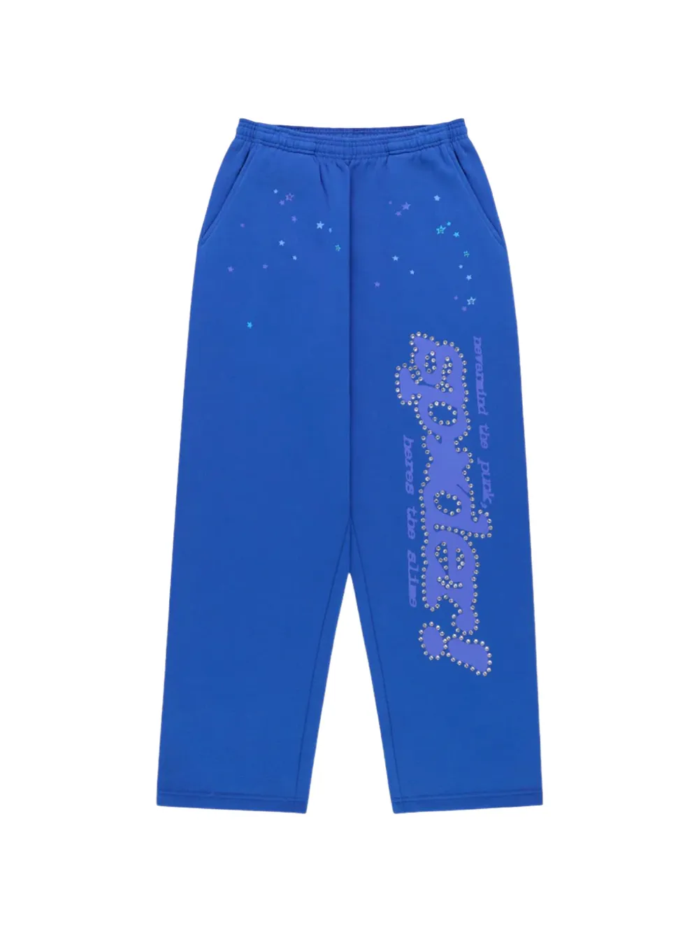 SP5DER Punk V2 rhinestone-embellished track pants - Blu