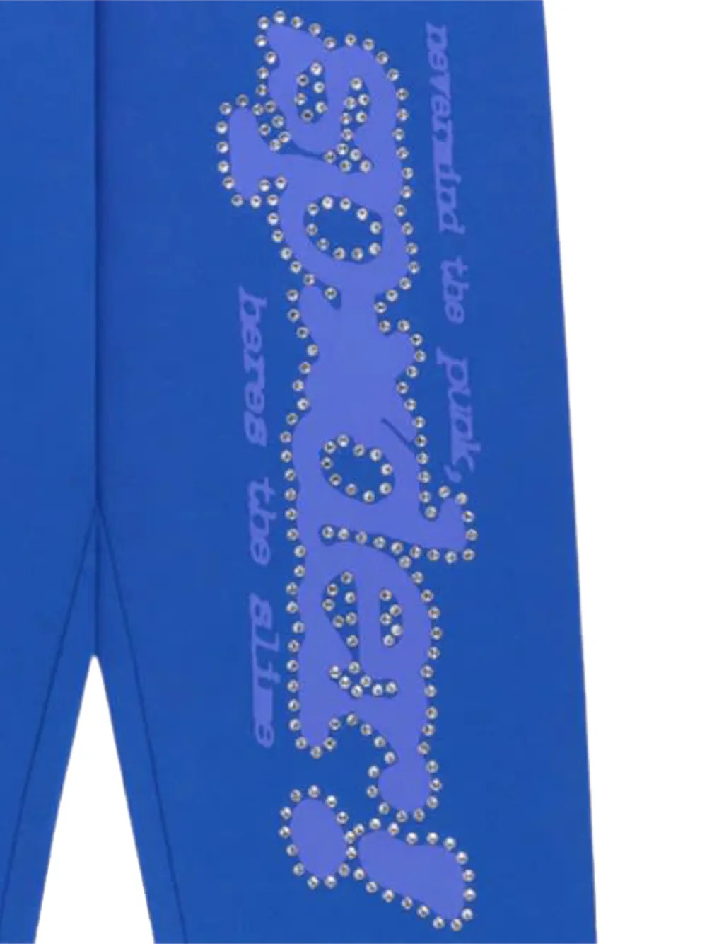 SP5DER Punk V2 trainingsbroek verfraaid met stras Blauw
