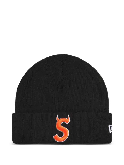 Supreme New Era Devil S logo beanie hat