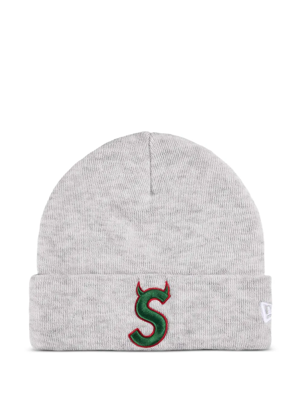 Supreme New Era Devil S logo beanie hat - Grigio