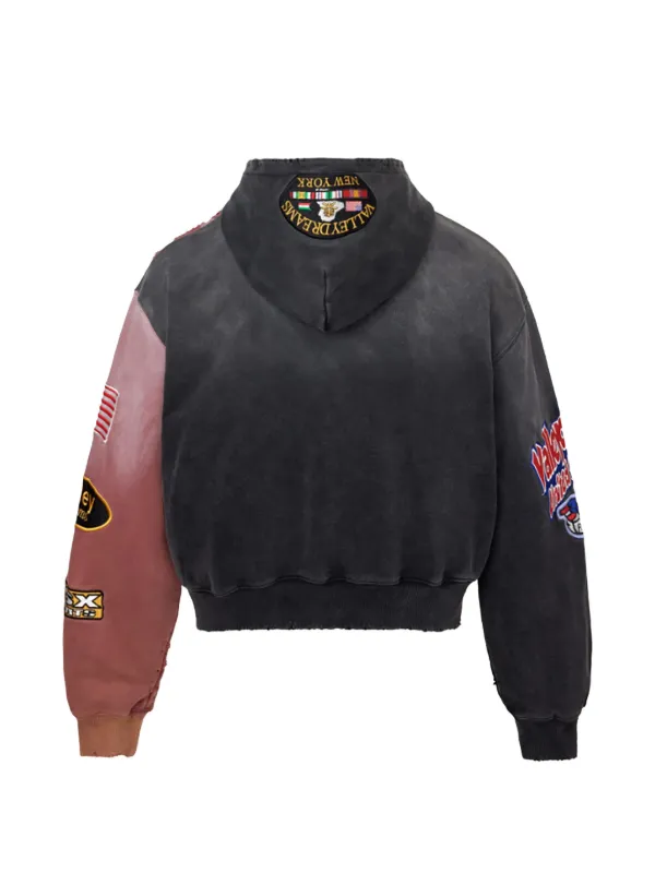 Vale Two Face patch-detail Hoodie | Grey | FARFETCH